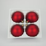 Christbaumkugeln dunkelrot matt 10 cm