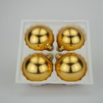 Christbaumkugeln topaz-gold matt 10 cm