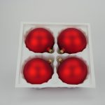 Christbaumkugeln rot matt 10 cm