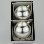 Christbaumkugeln silber matt 12 cm