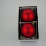 Christbaumkugeln rot matt 12 cm