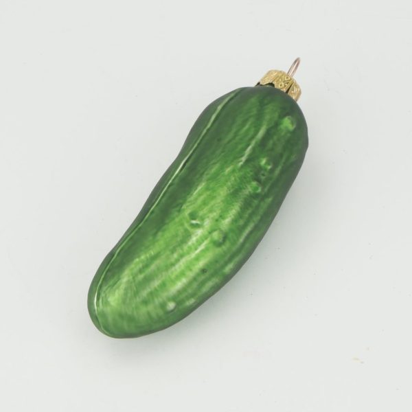 Glasfigur Weihnachtsgurke mundgeblasen