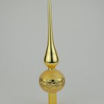 Christbaumspitze gold lack, transparentes Dekor