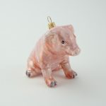 Glasfigur - Schwein, sitzend