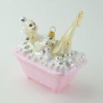 Glasfigur - Lady in Badewanne