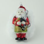 Glasfigur - Santa "Schotte" mit Dudelsack