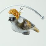 Glasfigur - Vogel mit Mütze