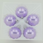 Christbaumkugeln - lavendel - opal 6 cm