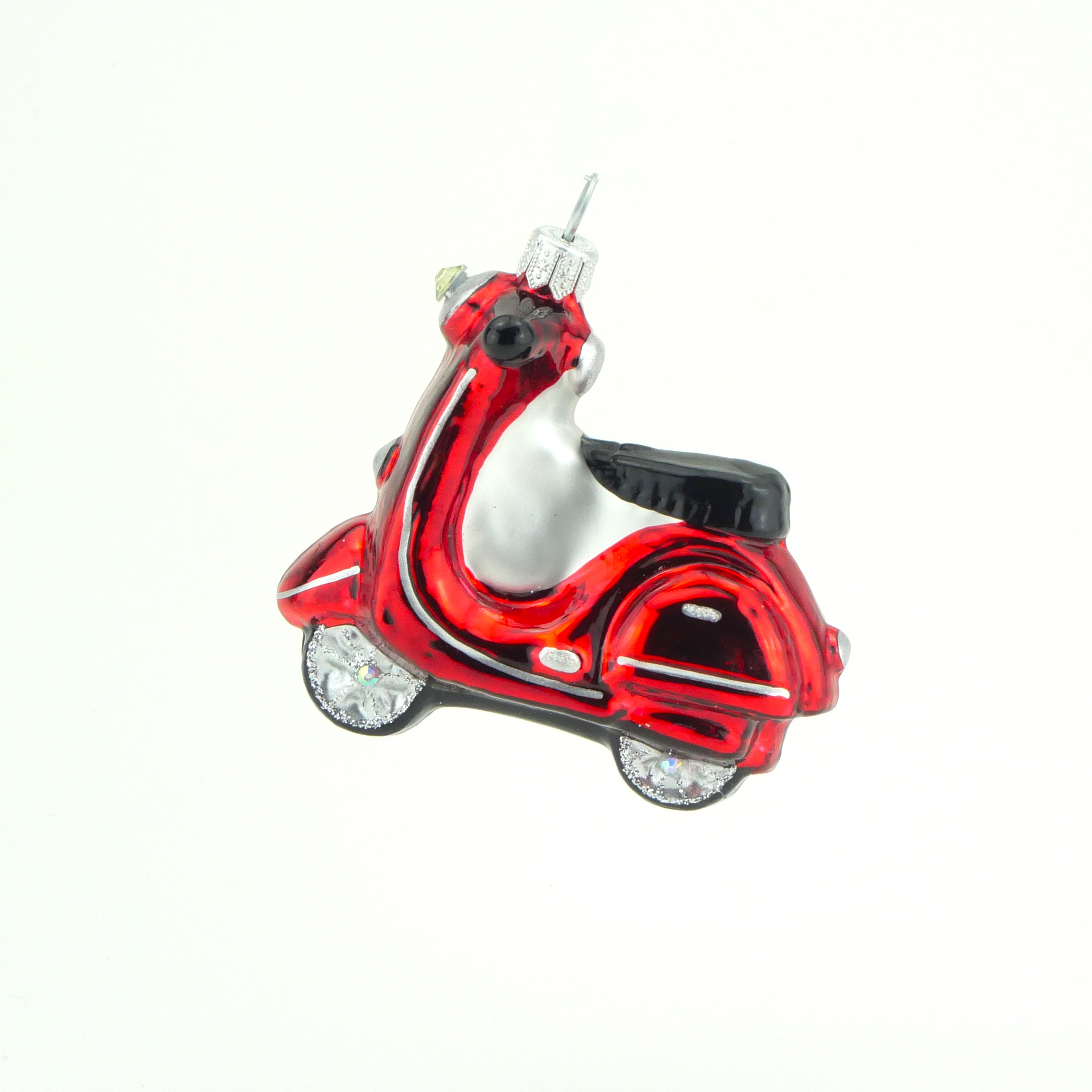 Glasfigur - Motorroller, rot – Bild 2