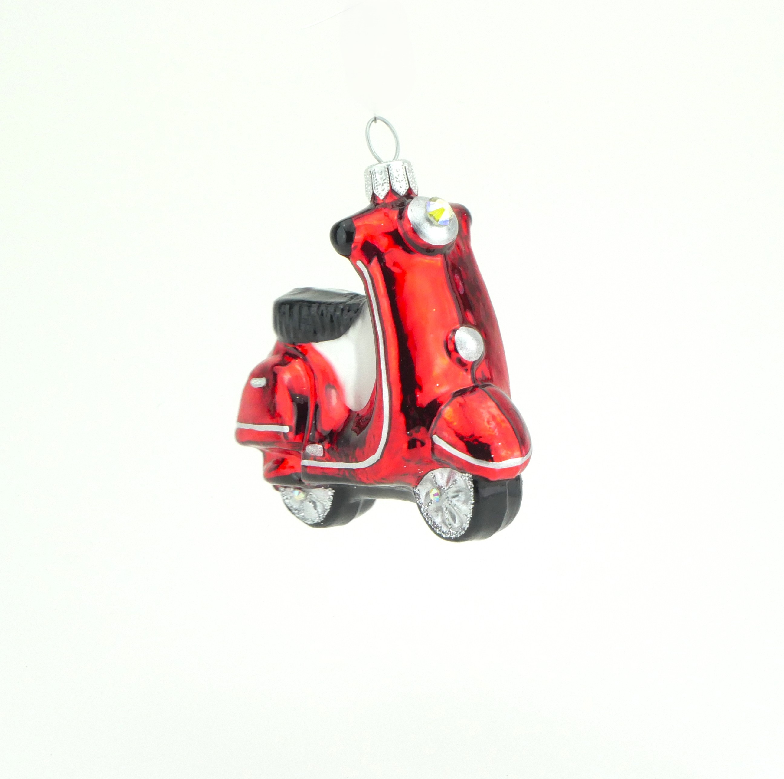 Glasfigur - Motorroller, rot – Bild 4