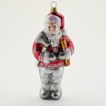 Glasfigur - Santa als Holzfäller