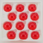 Christbaumkugeln rot transparent 4 cm