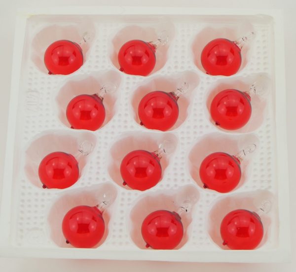 Christbaumkugeln rot transparent 3 cm