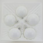 Christbaumkugeln weiß opal 6 cm
