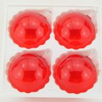 Christbaumkugeln rot transparent 8 cm