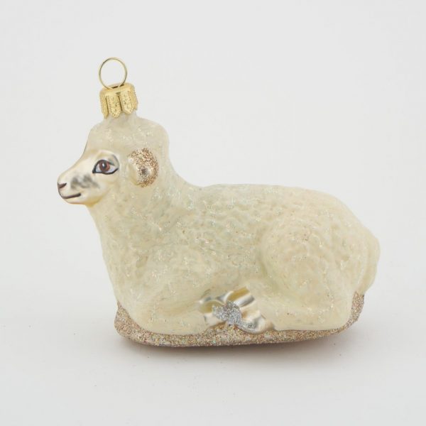 Glasfigur - Schaf "Wolly" - liegend