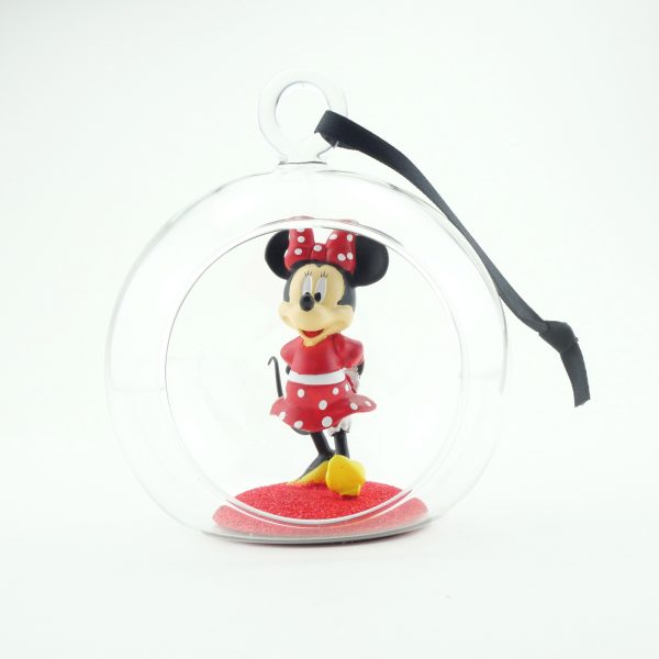 Offene Glaskugel mit 3D Minnie Maus Figur