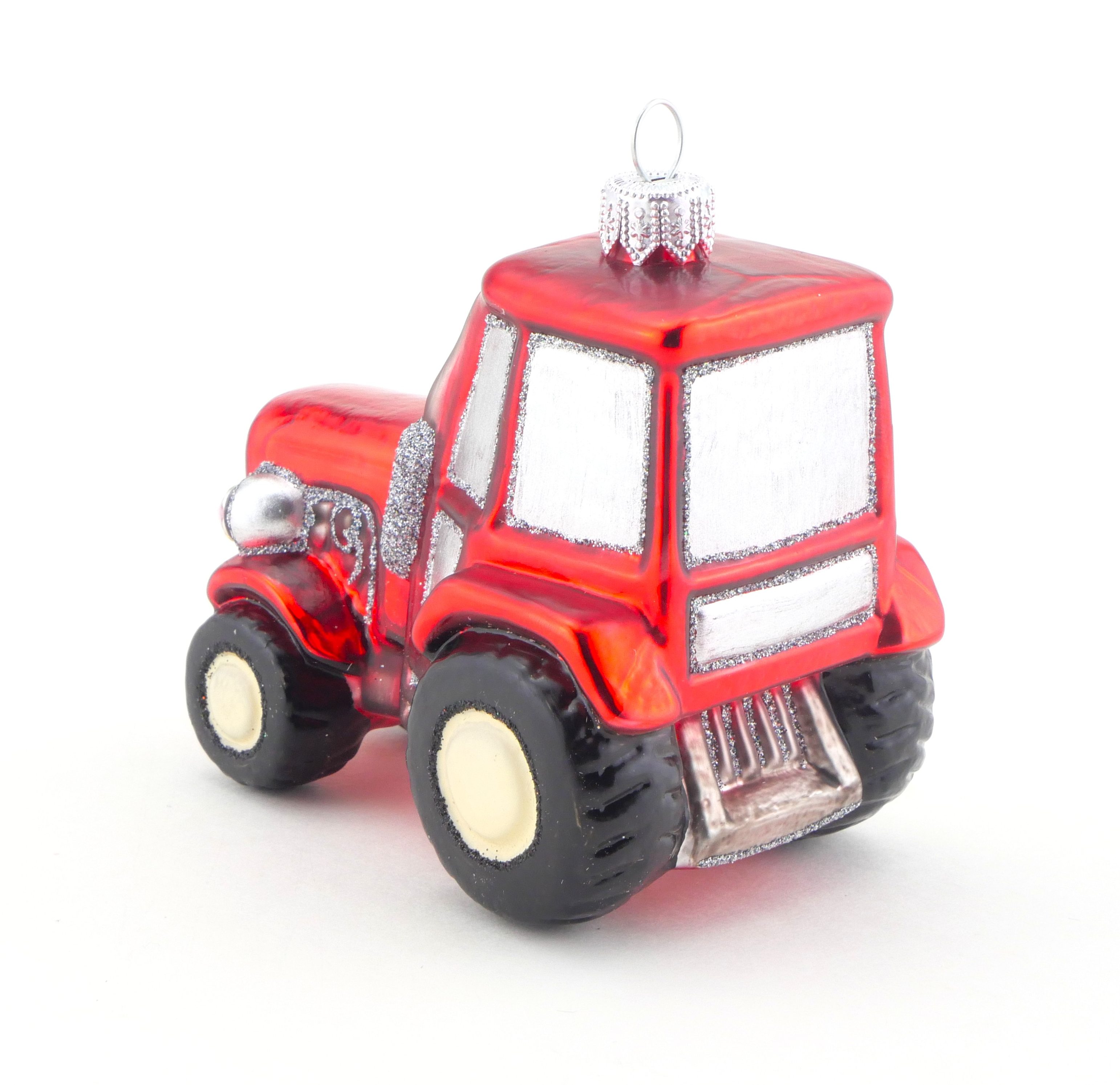 Weihnachtsbaumanhänger Traktor rot
