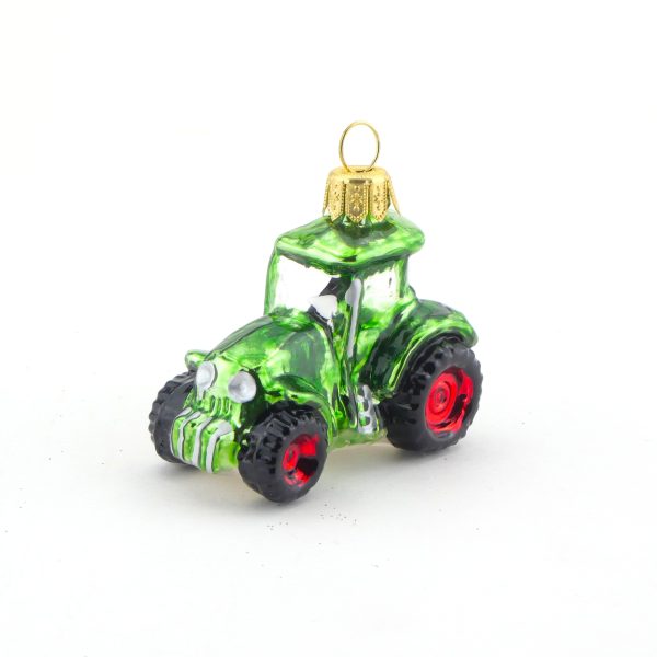 Weihnachtsbaumanhänger Traktor grün