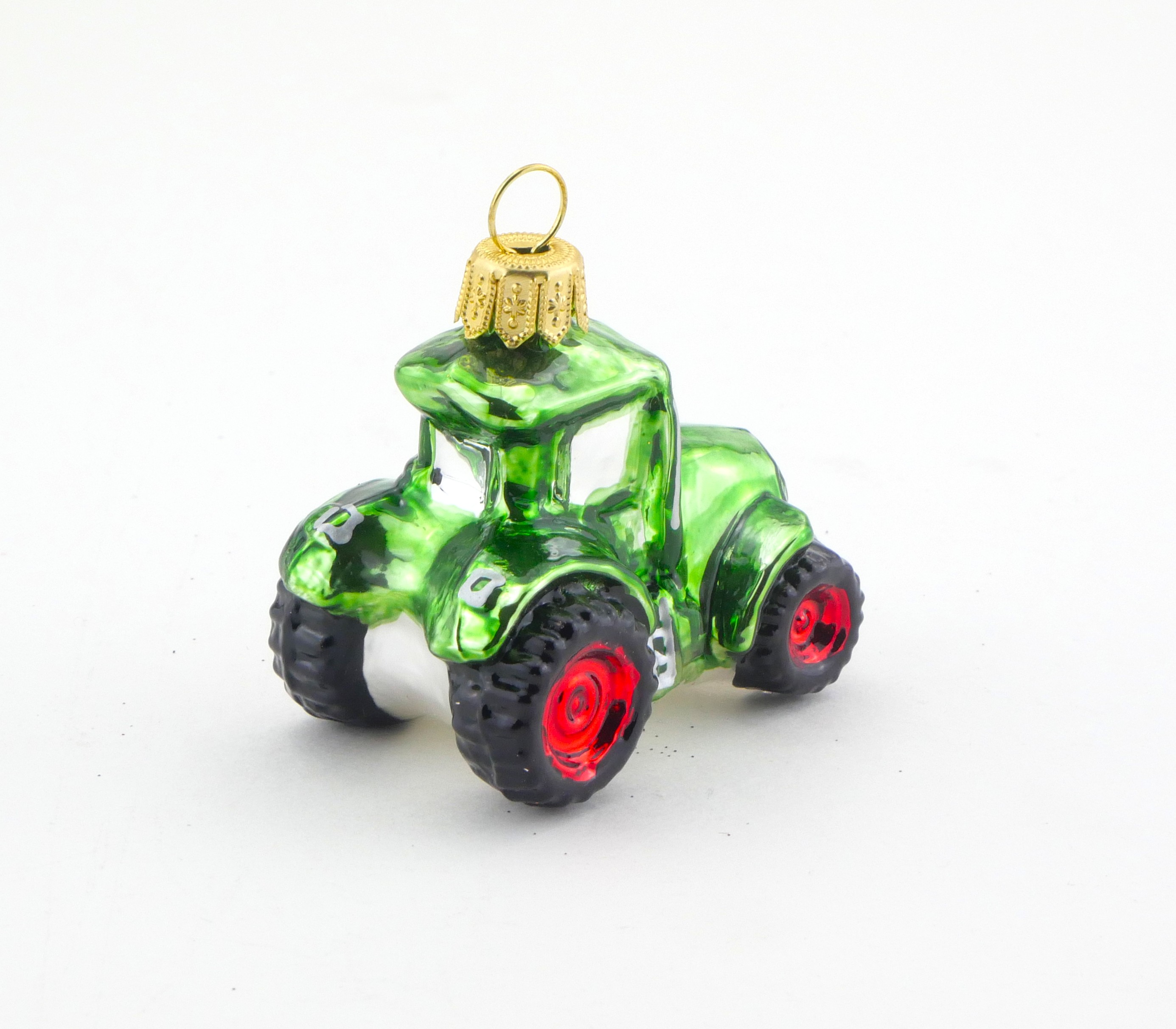 Weihnachtsbaumanhänger Traktor grün