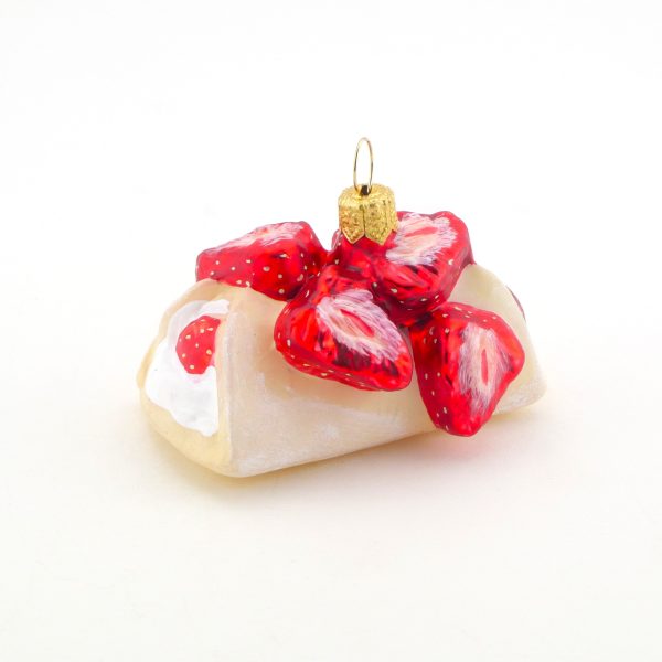 Glasfigur Crêpe-Rolle Erdbeeren