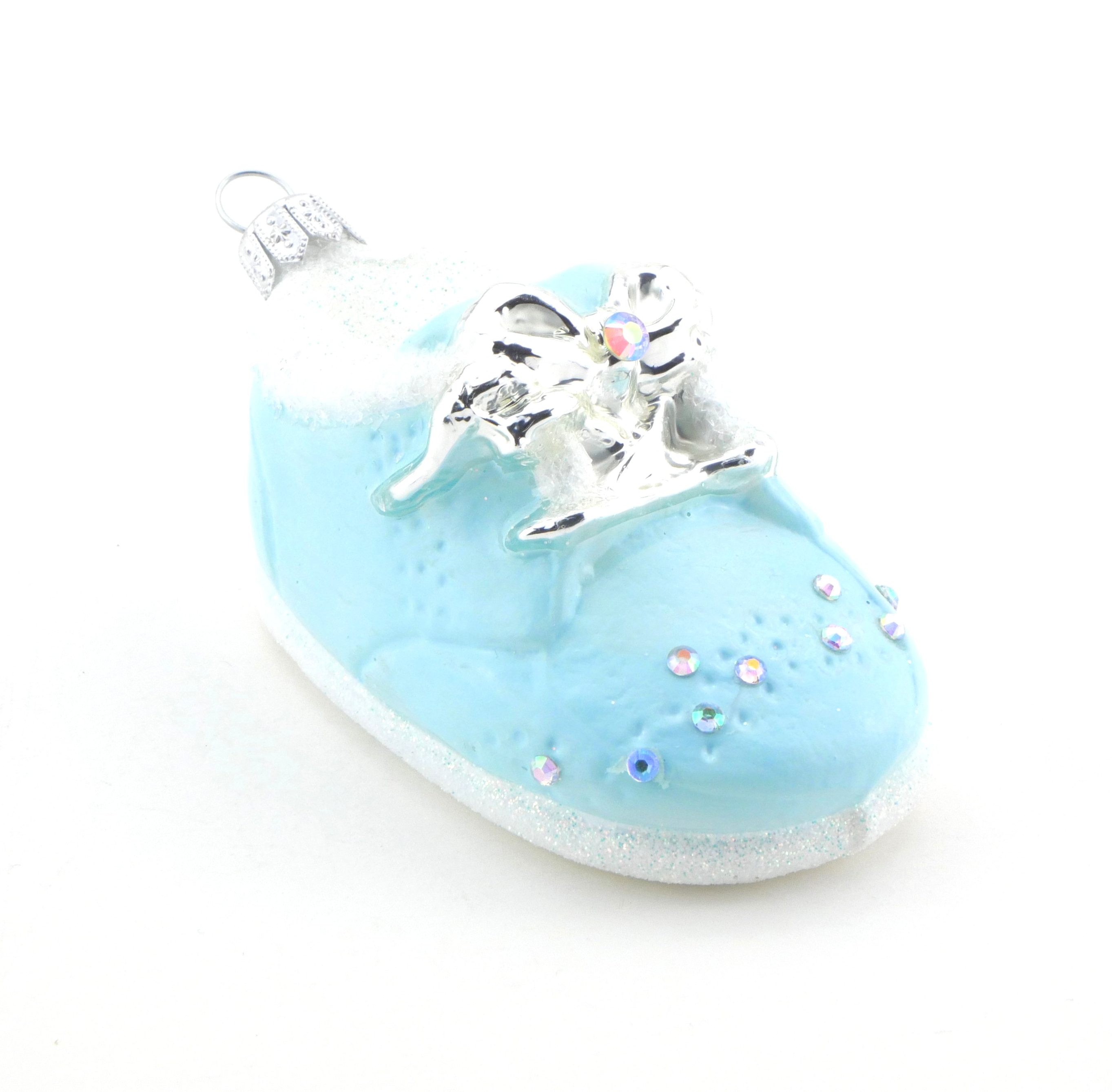 Weihnachtsbaumanhänger Babyschuh hellblau