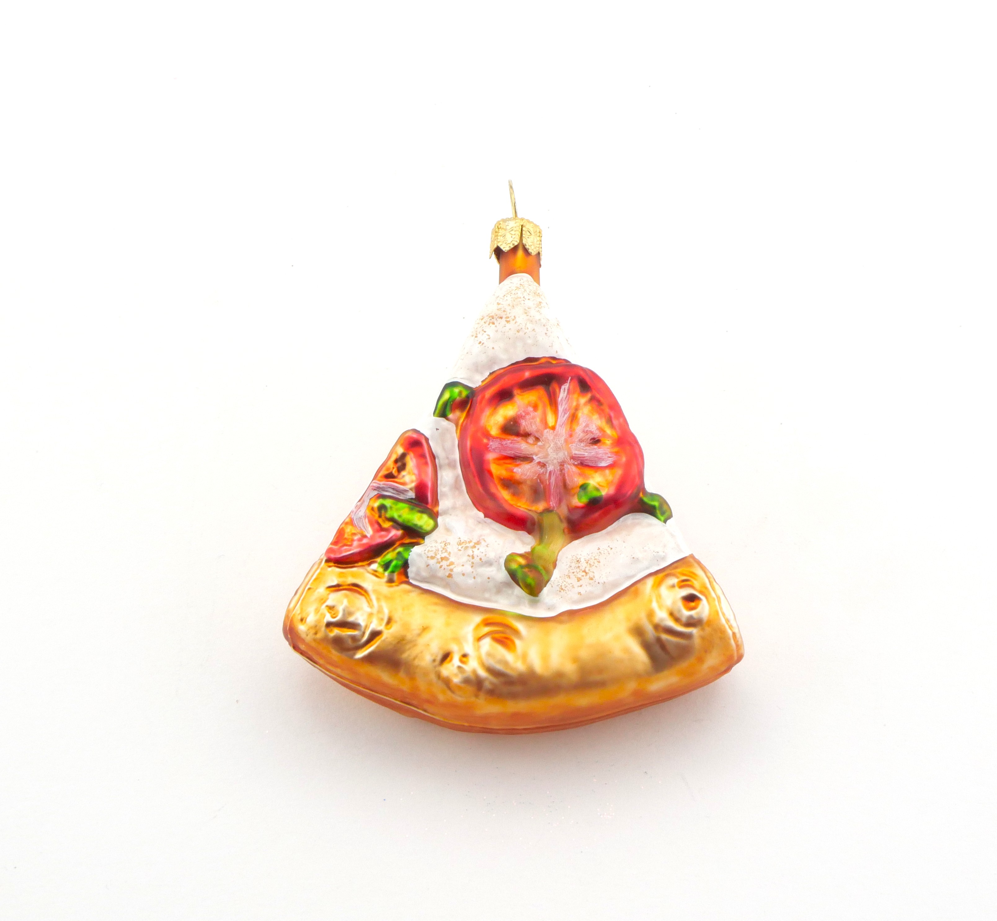 Mundgeblasene Glasfigur Pizzastück