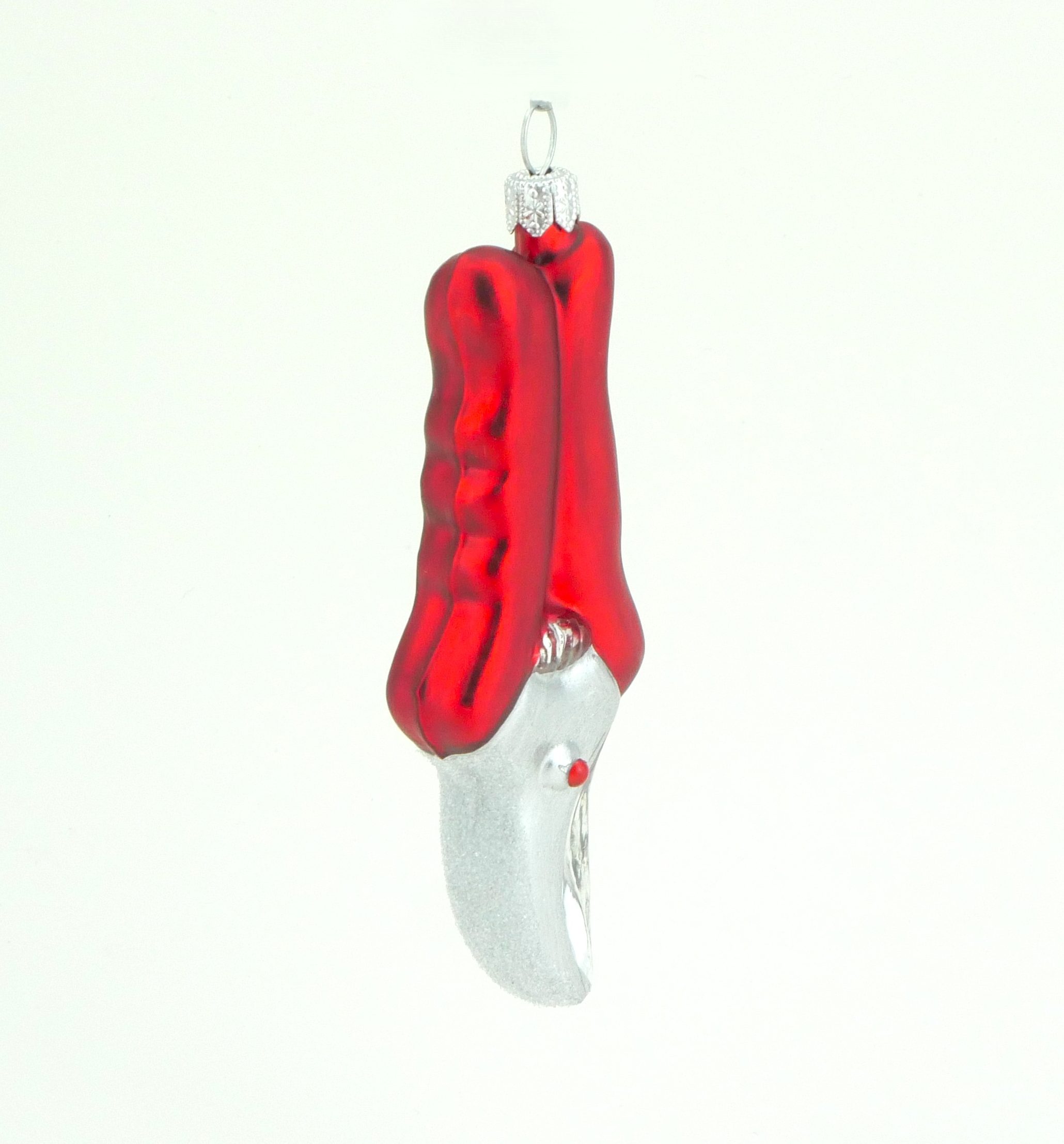 Glasfigur Gartenschere rot