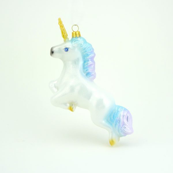 Glasfigur Einhorn Glitzer
