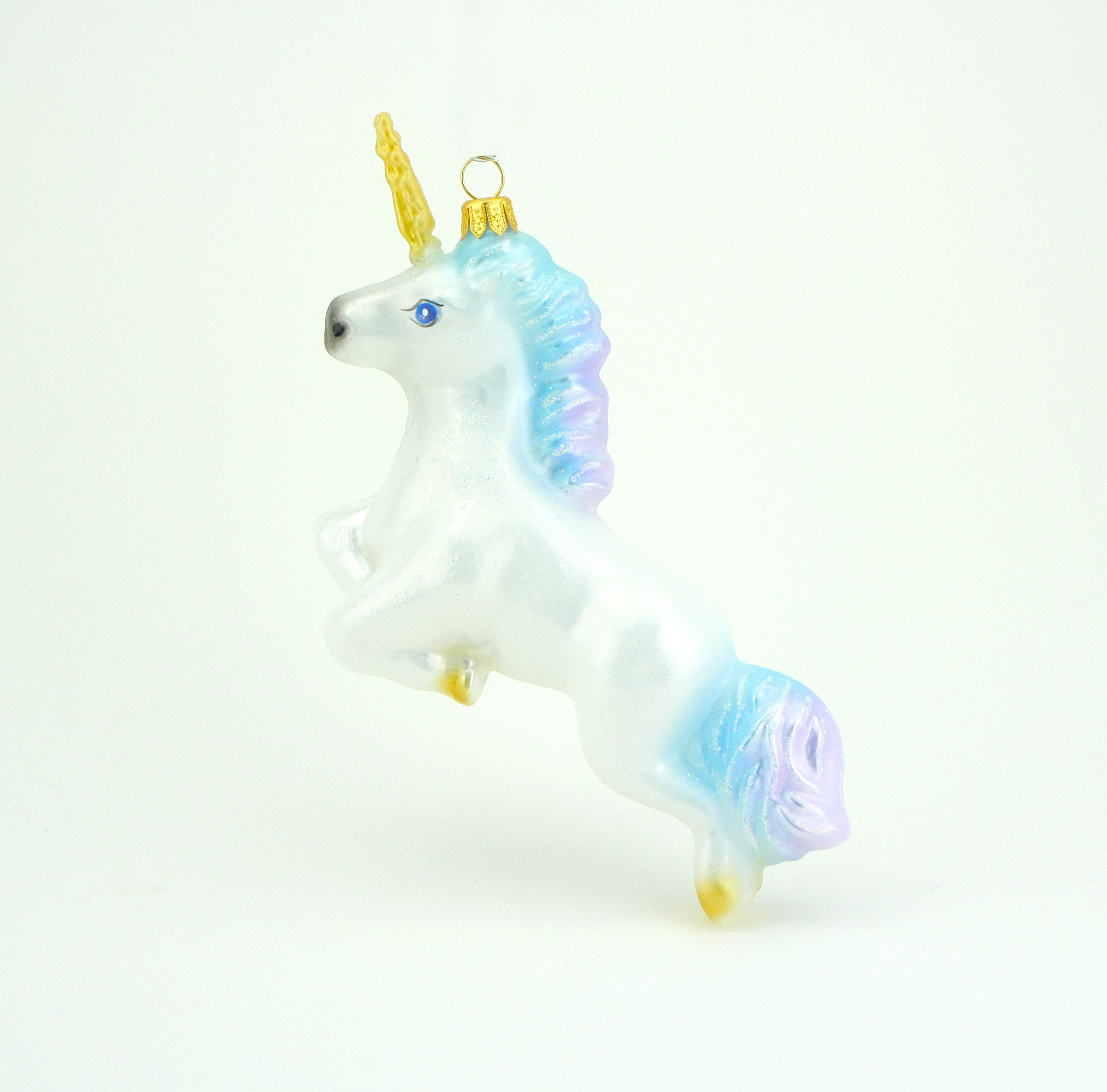 Glasfigur Einhorn Glitzer