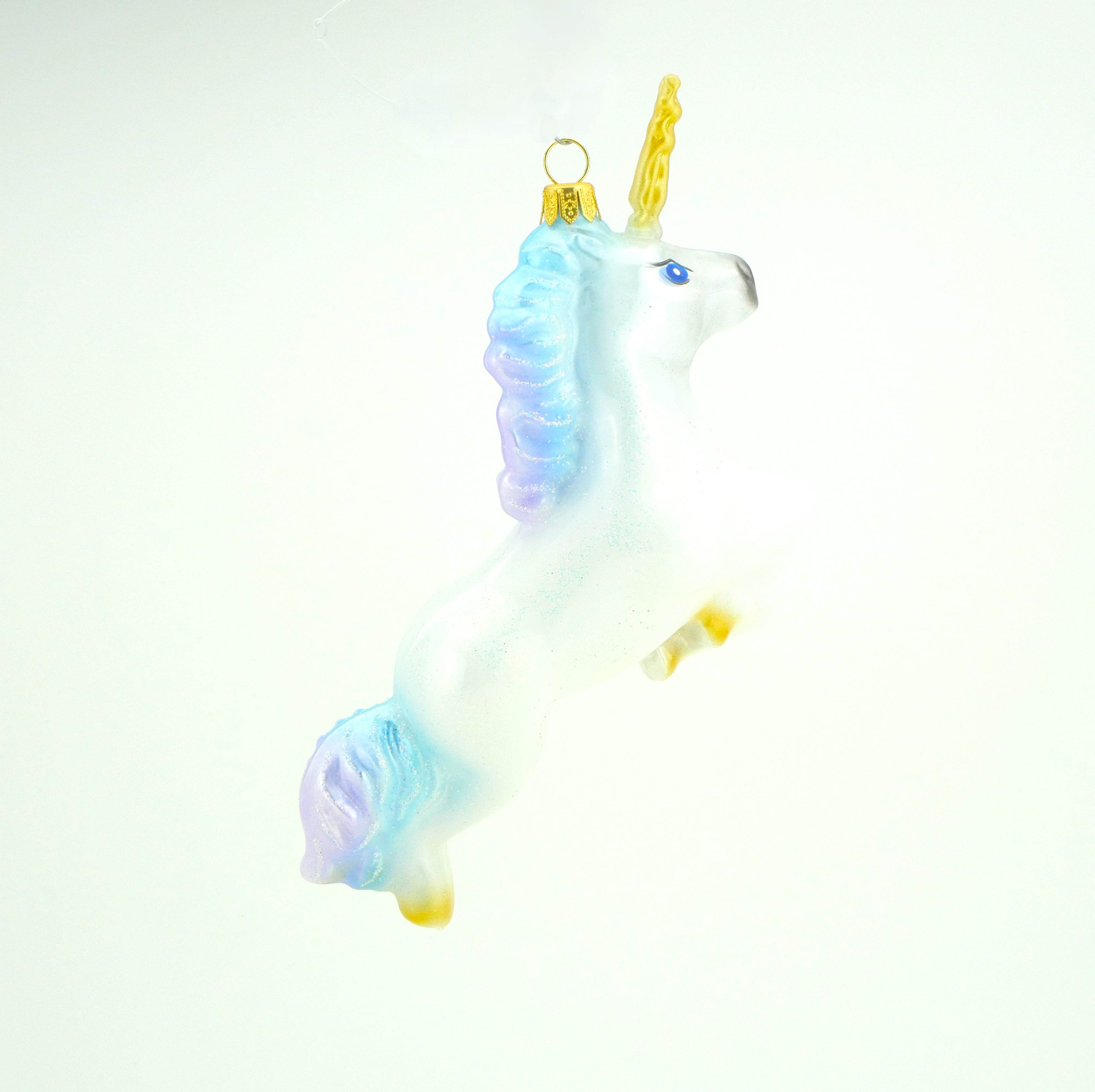 Glasfigur Einhorn Glitzer