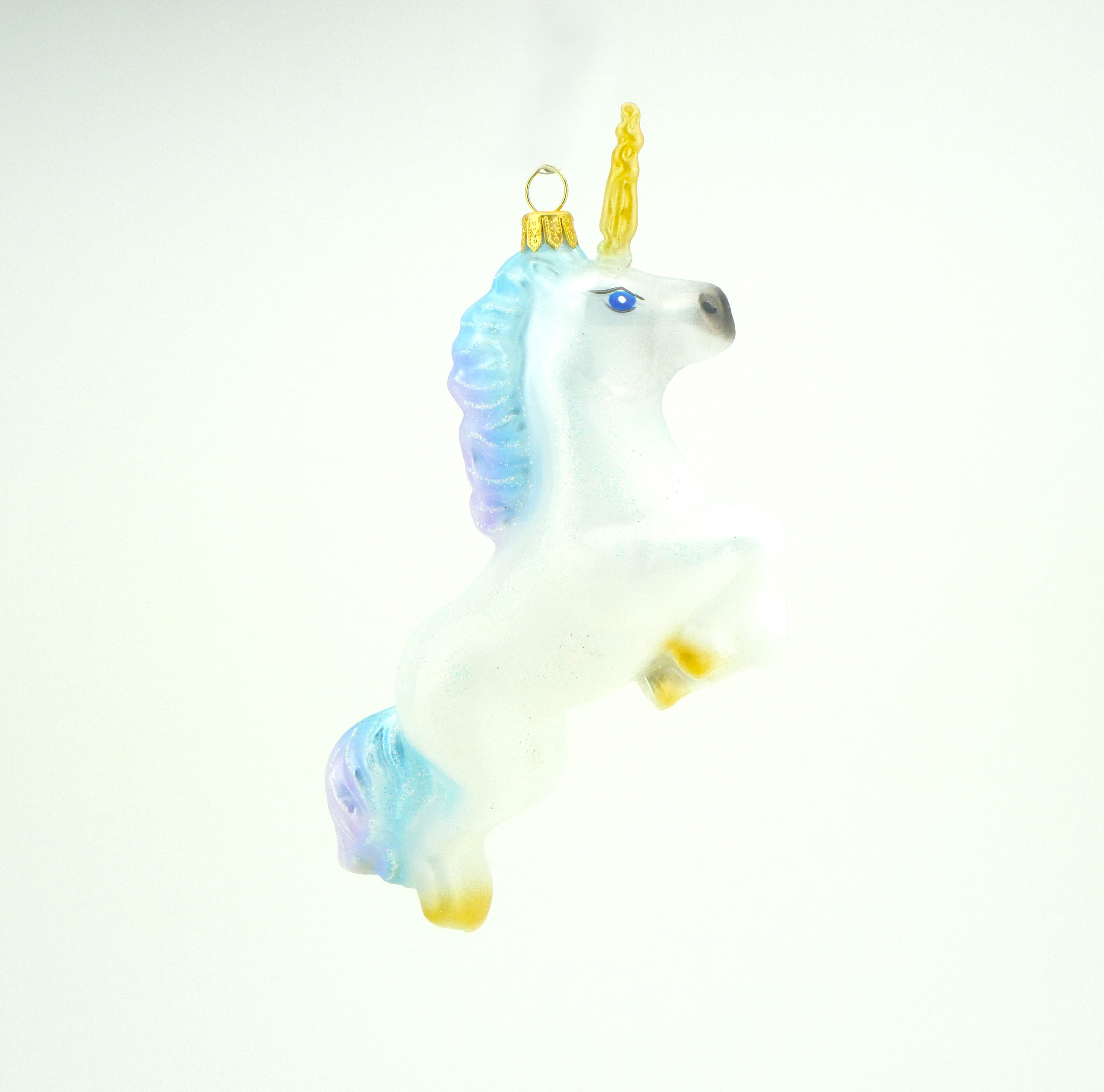 Glasfigur Einhorn Glitzer