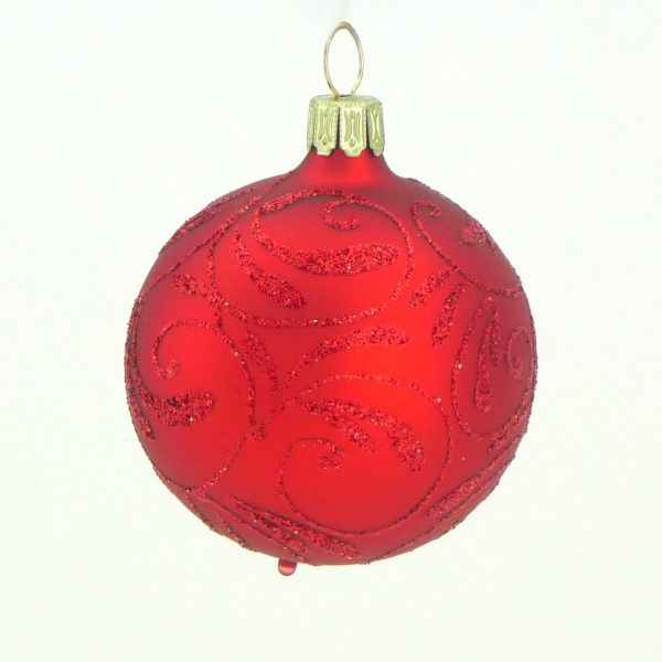 Christbaumkugel mundgeblasen rot Ornament