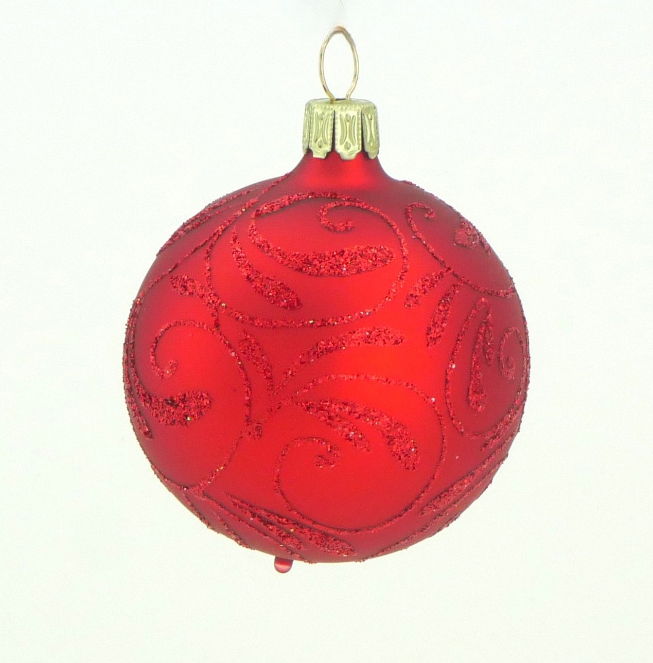 Christbaumkugel mundgeblasen rot Ornament